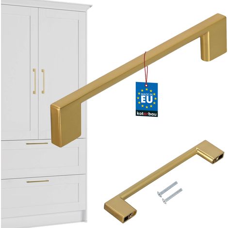 KOTARBAU® Küchenmöbelgriff Klassisch Modern Länglich Mattgold 148 mm Abstand 128 mm