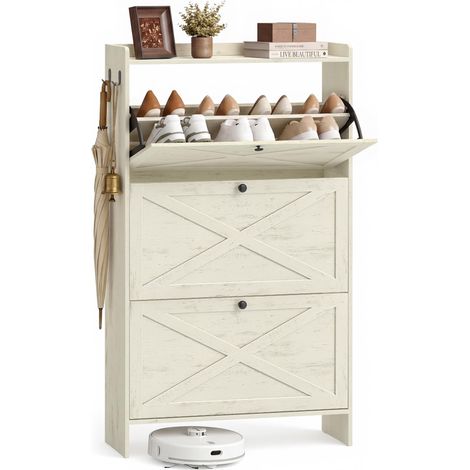 Meuble à Chaussures, à 3 Abattants, Armoire de Rangement (1/5)