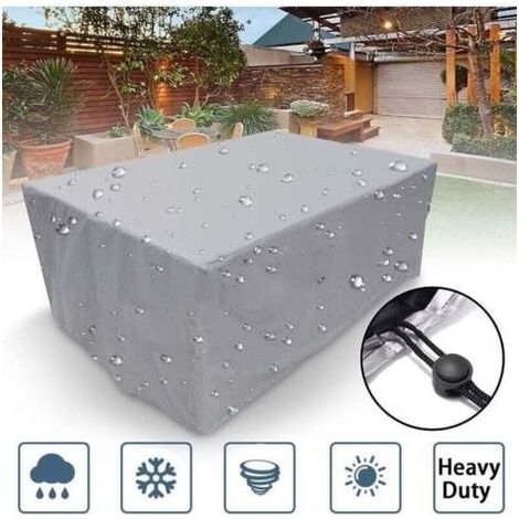 Housse de protection rectangulaire pour meubles de jardin, XU, En polyester, Imperméable, Anti-poussière, Anti-UV, Pour chaise ou table de jardin (dimensions : 205×104×71cm) (1/4)