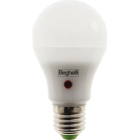 Beghelli LED Tropfenlampe mit Dämmerungssensor E27 12W 3000K