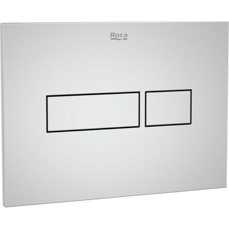 Roca Placa de accionamiento doble pulsador en plástico, cromo brillante (A890220201)