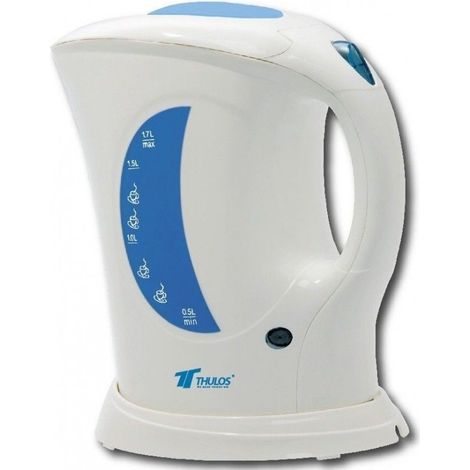 Hervidor Eléctrico Inalámbrico, Blanco, Capacidad 1.7 Litros, Resistencia de Acero Inoxidable