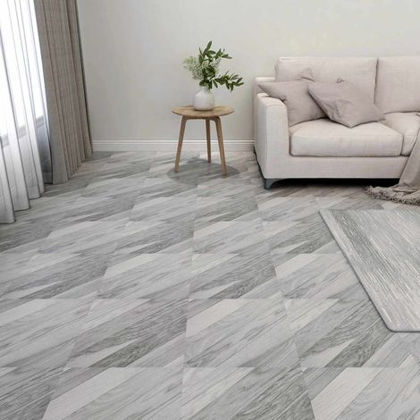 Bodenplanken 55 pcs Grau 5,11 m² PVC