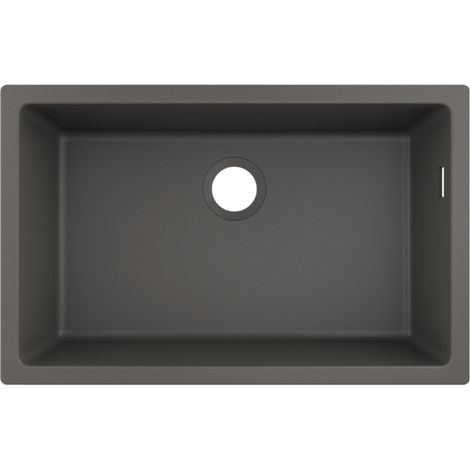 Hansgrohe Éviers - Evier encastré granit S510-U660, pierre grise 43432290 (1/3)