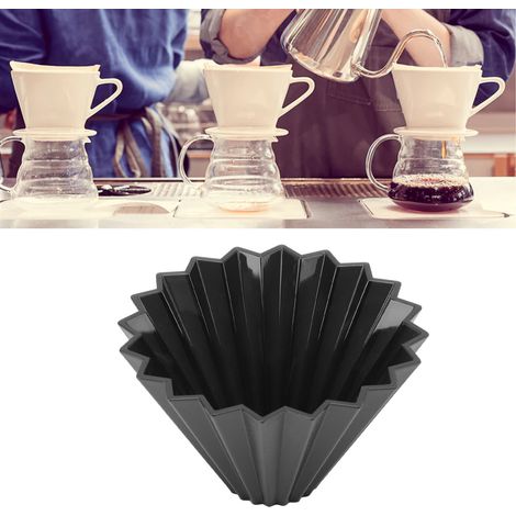Schwarzer, wiederverwendbarer, konischer Kaffeefilter aus Kunstharz für Küchen- und Handkaffeemaschinen – Professioneller Kaffeefilter 100 °C (1/5)