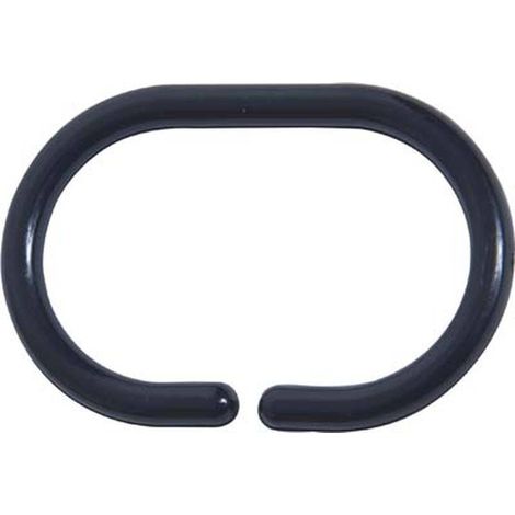 Set von 12 duschringen pp - schwarz - Tendance