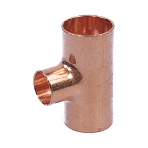 Raccord cuivre en T réduit à souder - Femelle - diamètre 54 - 22 - 54 mm (1/2)