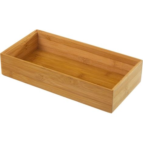 Rangement Organisateur Salle de Bain Bambou - 30x15x6.5cm (1/3)