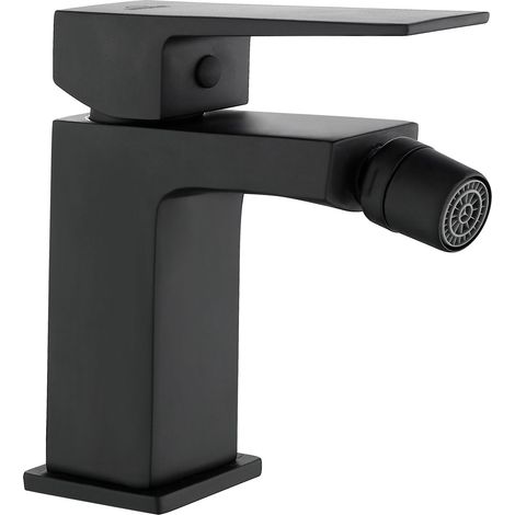 Paros schwarzer quadratischer Stand-Bidet-Armatur (1/2)