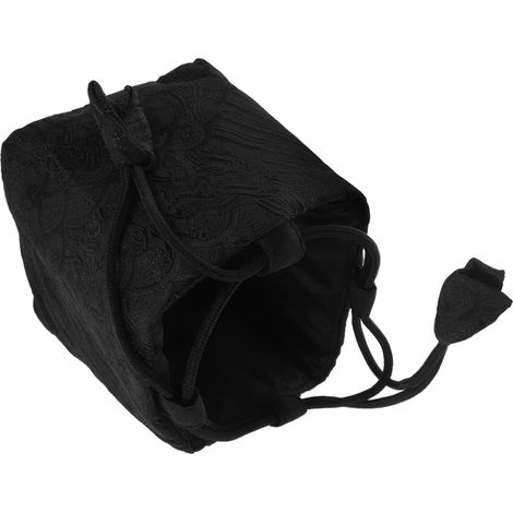 Pochette de rangement épaisse pour services à thé . Organisateur compact en satin . Sac transport po (1/5)