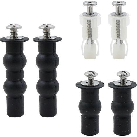 Vis de fixation pour abattant de WC - 3 paires de vis, chevilles d'expansion universelles, accessoires pour vis d'abattant de WC (1/4)