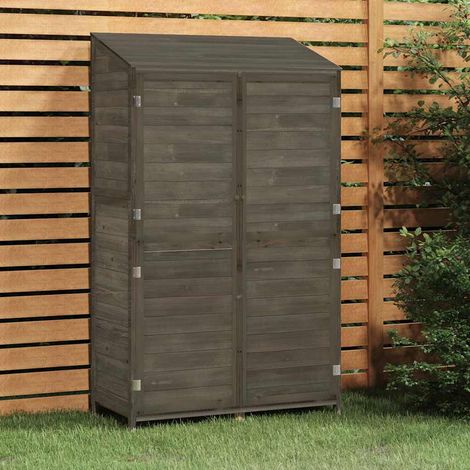 Remise de jardin Anthracite 102x52x174,5cm Bois de sapin solide (1/5)