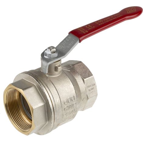 Rs Pro – Robinet à boisseau sphérique haute pression – Laiton BSPP 2" – Raccord fileté 2" – Sécurisé pour air, huile, vapeur, eau – Pression max 40 bar