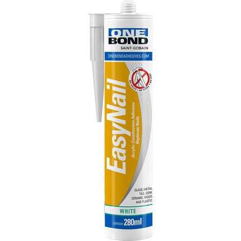 SILICONE ACRILICO CARTONGESSO E DECORAZIONI 'EASY NAIL' bianco ml 280- 12 pezzi - ONEBOND