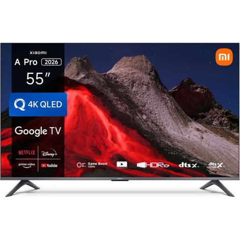 XIAOMI TV A Pro 55 [Classe énergétique F] - TV - 140 cm (55 Pouces) - 4K UHD QLED - Smart TV & Google TV - Contrôle Vocal