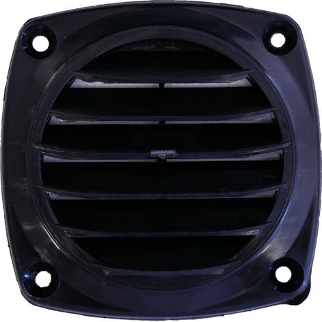 Grille d'aération ronde noir - NUOVA RADE - diam 85 mm (1/2)