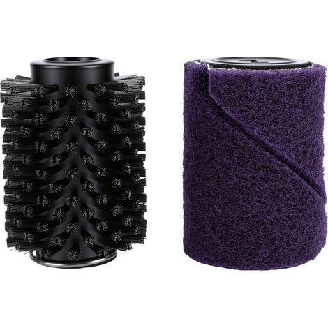 Têtes de rechange pour brosse de gril électrique, 2 pièces, tampon à récurer en fil d'acier, tête de barbecue (1/5)