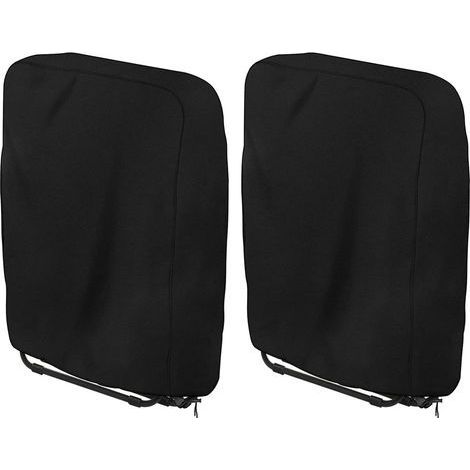 2x Waterproof Outdoor Folding Sun Lounger Cover, Folding Garden Sunbed Cover, 210D Oxford Fabric Windproof UV Resistant Protective Cover for Folding Chair, Sun Lounger (110x71cm) (1/5)
