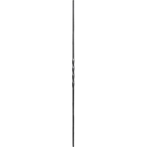 Deco Fer Forge – Barreau semi torsadé 1200mm carré 12mm – Fer forgé brut à souder – Pour grilles de défense et rampes d'escaliers