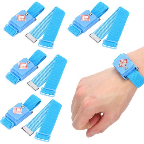 20 Stück antistatische Armbänder, blau, kabellos, ABS-Kunststoff, 106–109 Ω (1/5)