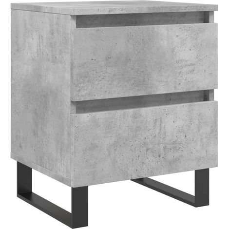 Maison Exclusive - Comodino Grigio Cemento 40x35x50 cm in Legno Multistrato