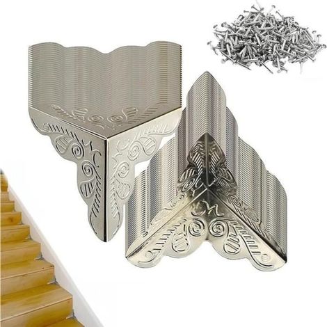 100PCS Coin Anti-Poussière d\'Escalier,25mm Protection Contre La Poussière d\'angle d\'Escalier Vintage Antidérapant,Décoration