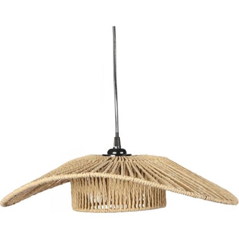 Suspension luminaire "Victoria" en corde tressée - D 45 x H 11 cm - Livraison gratuite
