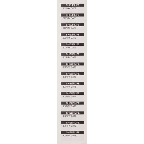 Etiquette adhésive pré-imprimée RS PRO Blanc, 140 par paquet ( Prix pour Sachet de 140 ) (1/2)