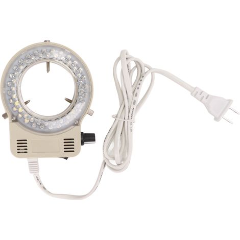 Microscope Illuminator Ring LED Light Source Adjustable Accessory US Plug 100‑240V