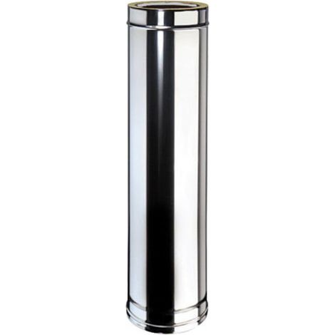 Tubo coibentato da 100 cm, acciaio inox diametro 100 mm