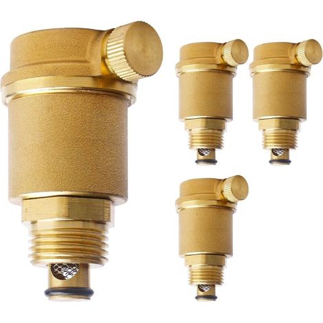4 purgeurs d'air automatiques à dégagement rapide en laiton.Valve de purge automatique pour chaudières et chauffe-eau solaires. (1/5)