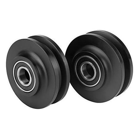 2 pièces roulette coulissante, diamètre 70 mm, alliage de zinc et nylon, pour porte de placard, armoire ou grange (1/5)