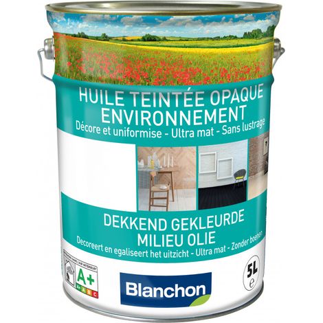 Huile opaque teintée opaque noire Environnement - 5 L - BLANCHON