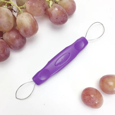 Multifunktionaler Traubenschneider, Kirschschneider, Traubenschäler, Schalenentferner, Gemüse- und Obstwerkzeug, Küchenhelfer, Lila