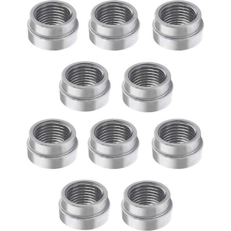 Kit de 10 bouchons de soudure M18x1,5 pour sonde lambda (O2), capuchon à écrou étagé en acier inoxydable pour système d'échappement (1/5)