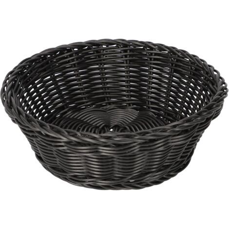 Panier en osier décoratif pour pâtisserie, clés, fruits - Noir-NANOTEH (1/5)