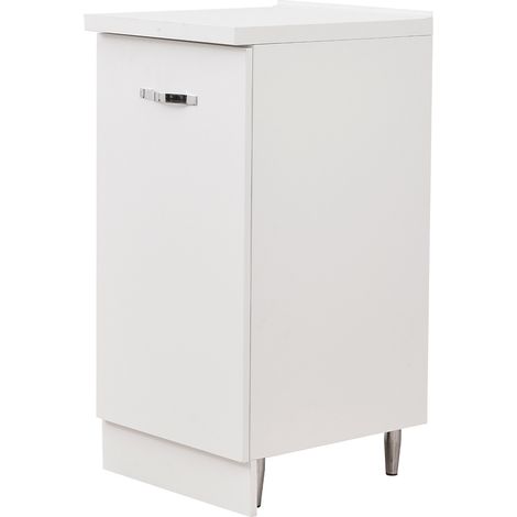 Mobile Base per Cucina Componibile Minimal Colore Bianco con 1 Anta 2 Scomparti (1/5)