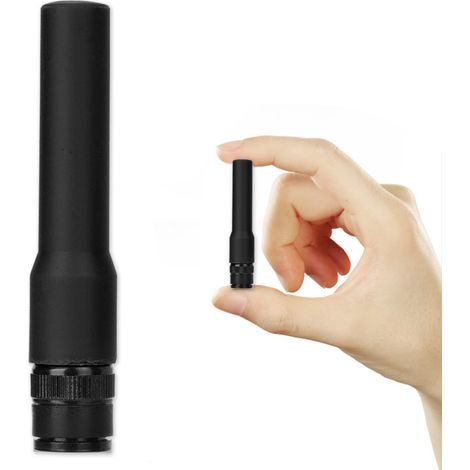 Antenne radio amateur courte SF-20, mâle BNC, 144/430MHz, silicone souple, bi-bande, mobile, noire (1/5)