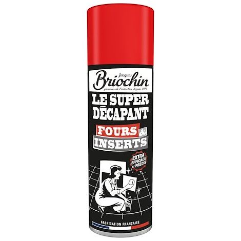Décapant four et insert aérosol 500 ml – Élimine les dépôts de graisse – Adhère sans couler – Fabrication française – Maison Briochin (1/4)
