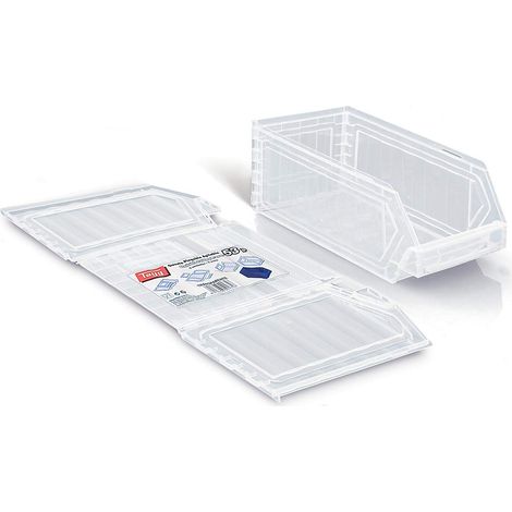ensemble de 5 pièces. Tiroir pliable et empilable Jeu de 5 boîtes de rangement, plastique, transparent, pliable, 336 x 160 x 130 mm (1/3)