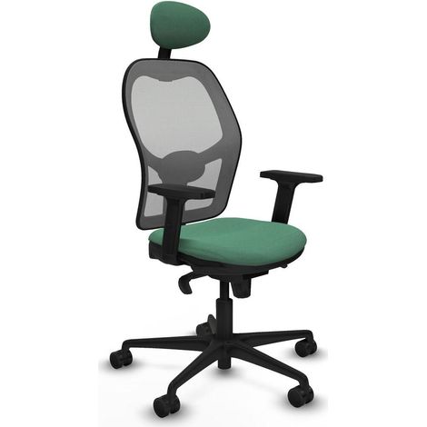 Piqueras y Crespo Chaise de bureau vert émeraude ergonomique (1/3)