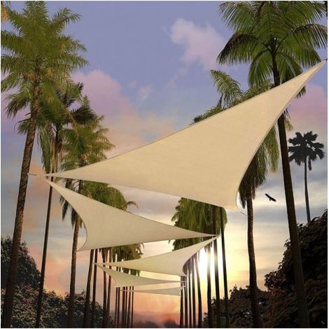 Tenda a vela, telo ombreggiante gazebo, piscina, giardino triangolare 3x3x3mt