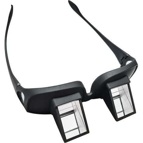 Lunettes à prisme, lunettes de lecture horizontales, lunettes de lecture paresseuses, cadeau étrange, adaptées pour s'allonger pour lire des livres et regarder la télévision