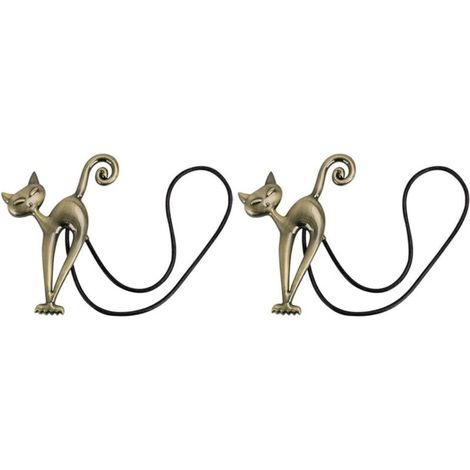 2-teiliges Set magnetischer Gardinenhalter, magnetische Gardinenclips, Gardinenclips mit hübschem Katzenmuster, Gardinenzubehör für Zuhause, Wohnzimmer, Schlafzimmer, Büro