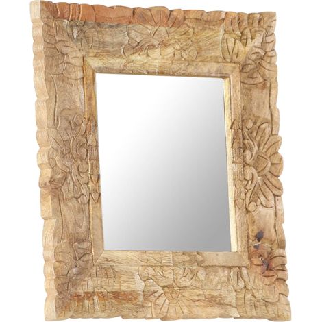 Maison Exclusive - Spiegel 50x50 cm Massivholz Mango