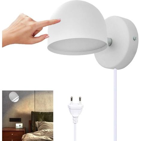 Lámpara de pared LED regulable con control táctil y ajuste de 360° - Luz blanca cálida para uso doméstico (1/5)