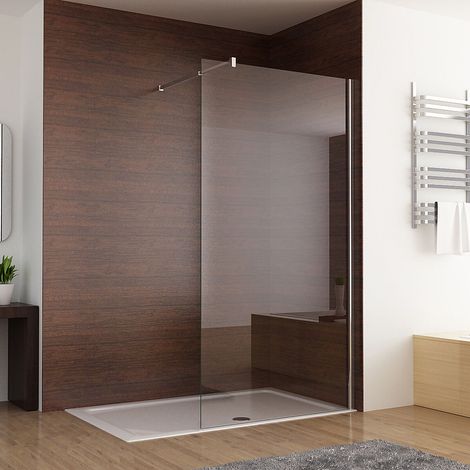 Walk in Dusche 90 x 195 cm Duschwand 195cm Duschtrennwand Duschabtrennung 8mm NANO Glas (1/5)