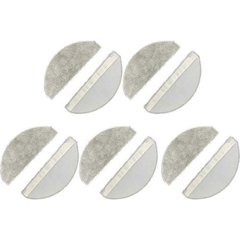 Lot de 10 serpillières microfibre lavables pour aspirateur balai Xiaomi Mijia 3C Enhanced E10 C103 B112 E12, lingettes réutilisables, chiffons de rechange. (1/5)