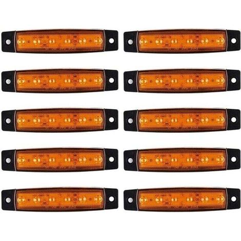 Feux de Position Camion 10PCS LED Feux De Signalisation Latéraux Feux de Gabarit Latéraux DC 12V LED Feux De Position CôTé Lampe Accessoires De Camion pour Bus Camions, Remorques