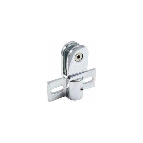 Charnière pivot de porte de douche en verre Cuivre chrome poli Largeur 75mm Hauteur 76,4mm Charge max 45kg Installation facile (1/5)